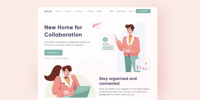 Figma Kolab Landing Page