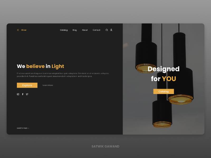 Figma Lamp Website Template