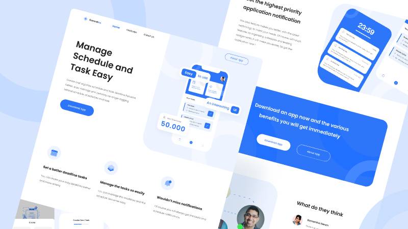 Figma Landing Page - Remind Me App