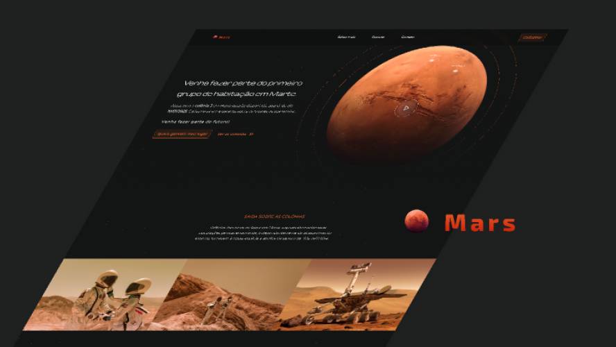 Figma Landing page colonization of mars