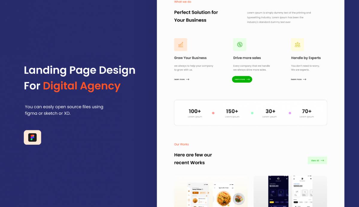 Figma Landing Page Design - Digital Agency