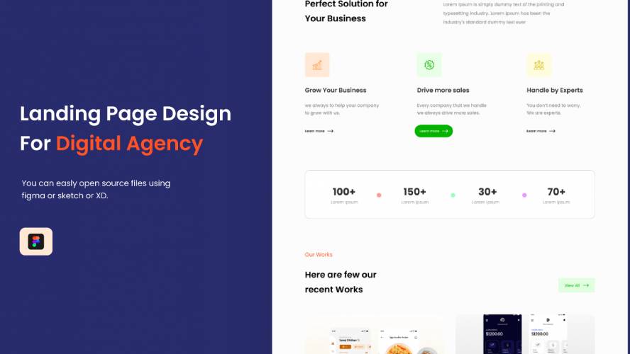 Figma Landing Page Design - Digital Agency