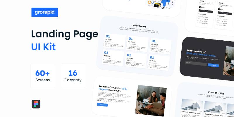 Figma Landing Page UI Kit Free Download