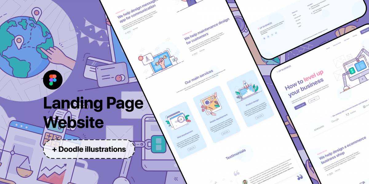 Figma Landing Page Website - Level Up Your Business