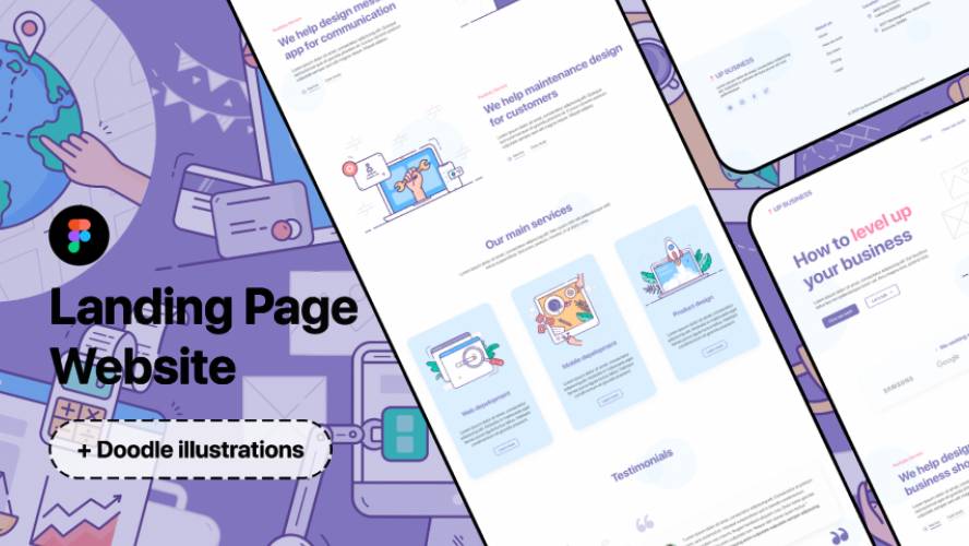 Figma Landing Page Website - Level Up Your Business