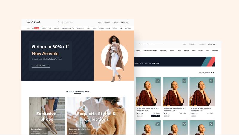 Figma Laura's Closet E-commerce Fashion Website Landing