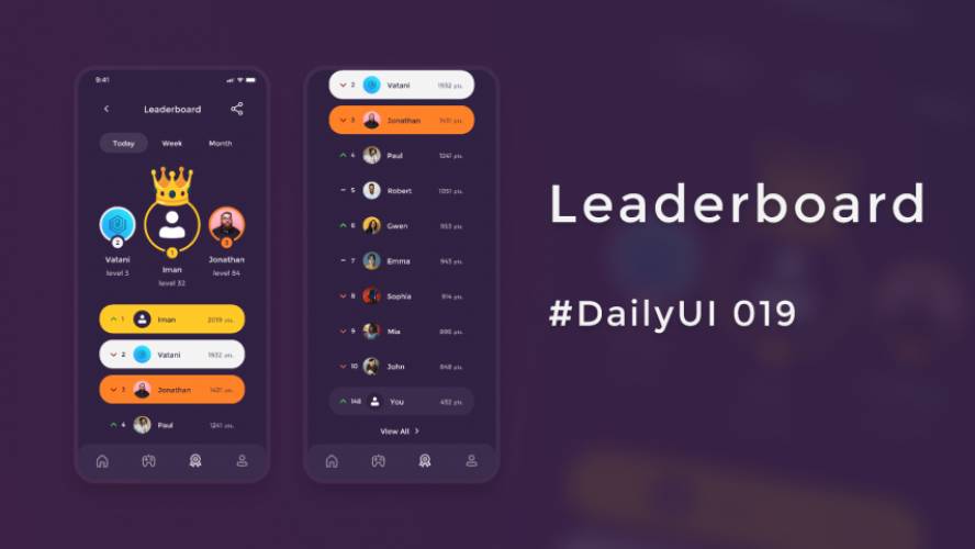 Figma Leaderboard Mobile App Template