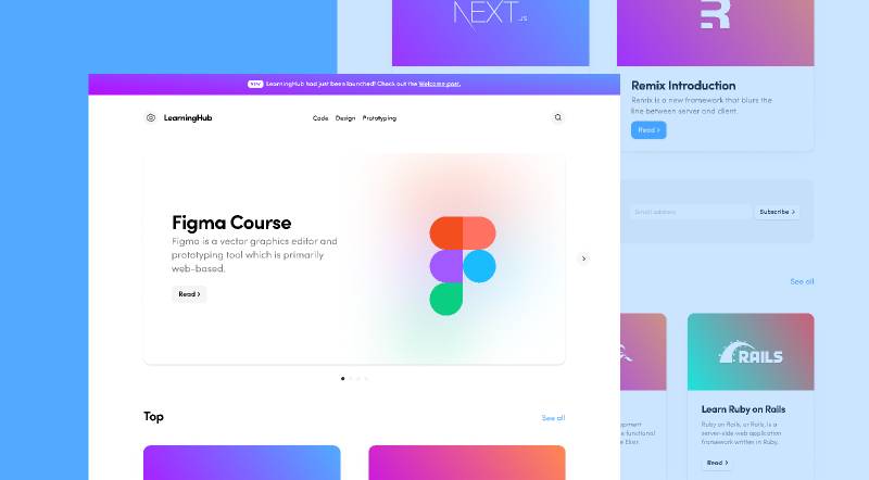 Figma Learning Hub Website Design