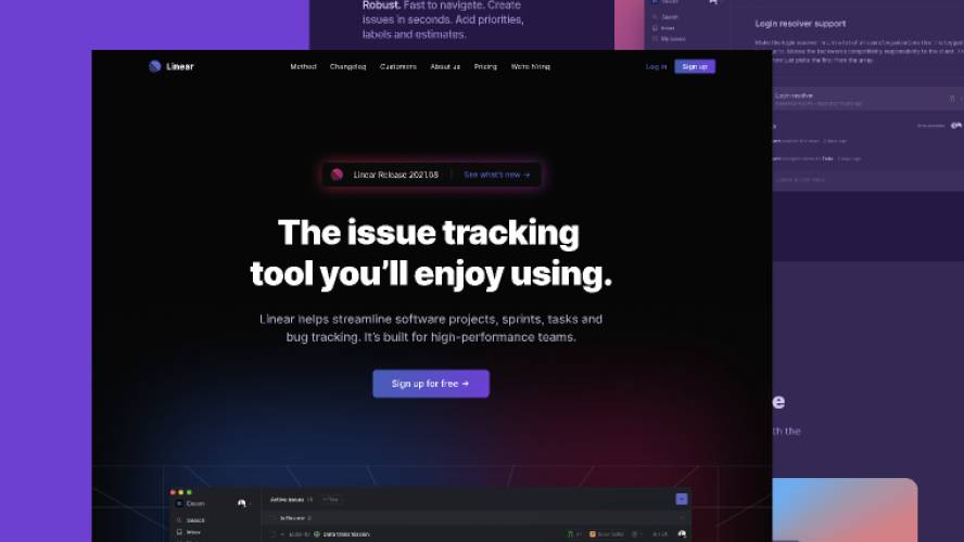 Figma Linear App Website recreation