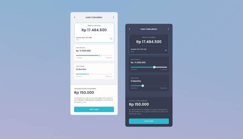 Figma Loan Calculator Mobile App
