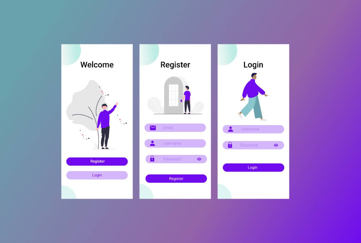 Figma Login Register Mobile Template UI4Free