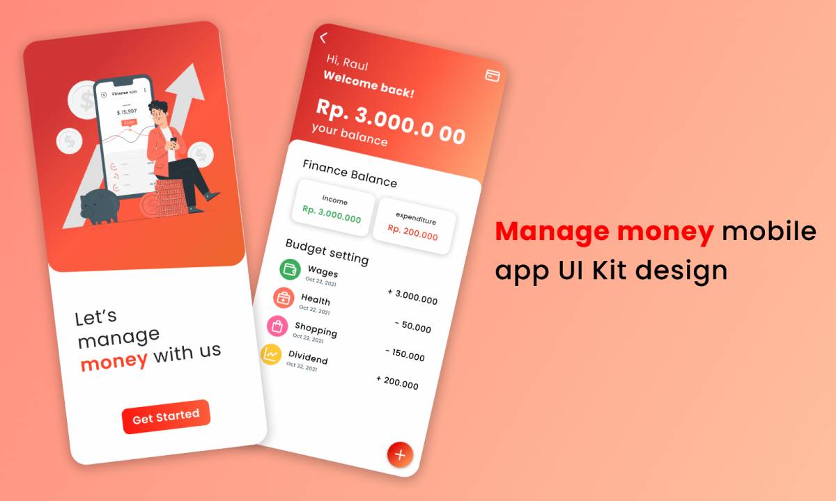 Figma Manage Money - Mobile App Template