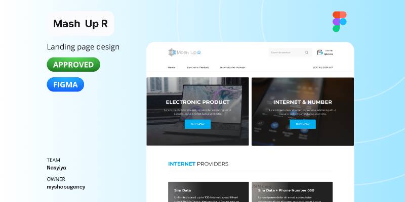 Figma Mash Up-R Internet Company Landing Page