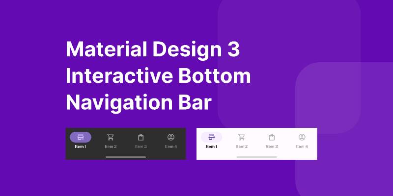 Figma Material 3 Bottom Nav Bar