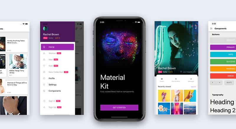 Figma Material Kit React Native Mobile Template