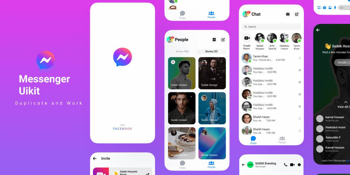 Figma Messenger App Practices Free Download