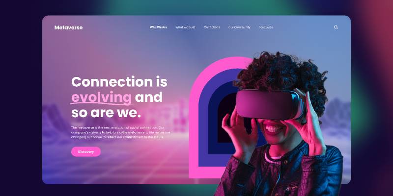 Figma Metaverse website template