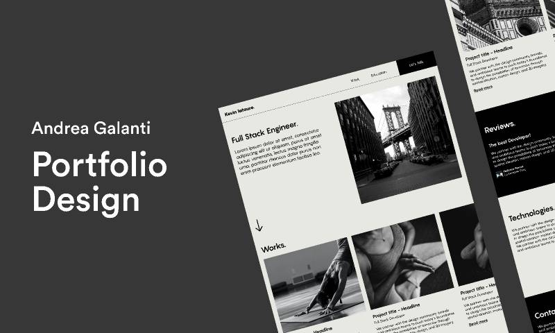 Figma Minimal Portfolio UI Design