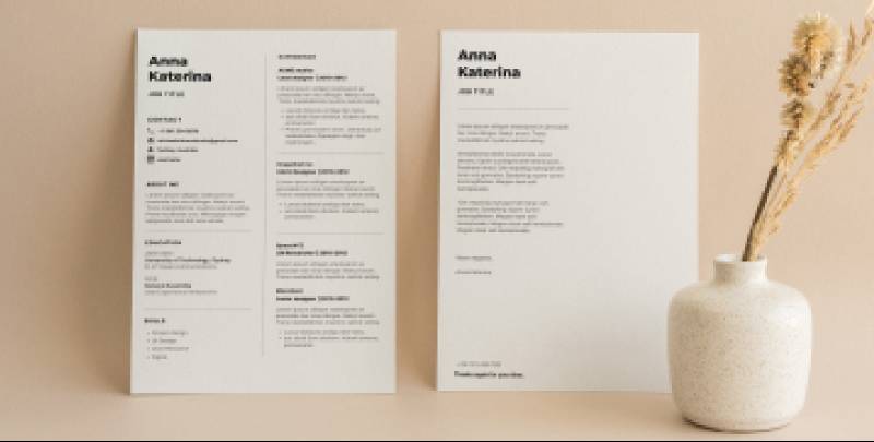 Figma Minimal Resume and Cover letter template