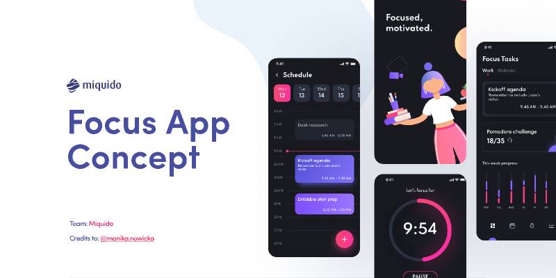 Figma Miquido - Focus App Concept