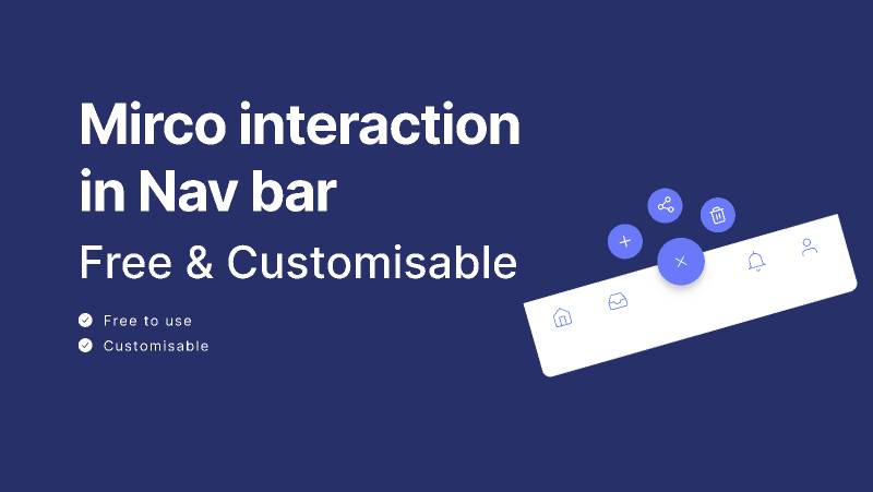 Figma Mirco interaction for nav bar