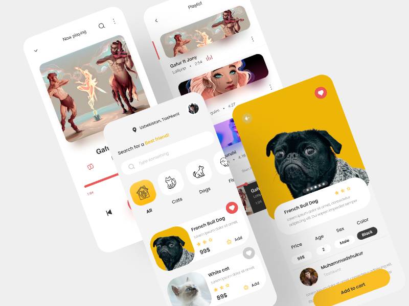 Figma Mobile app designs