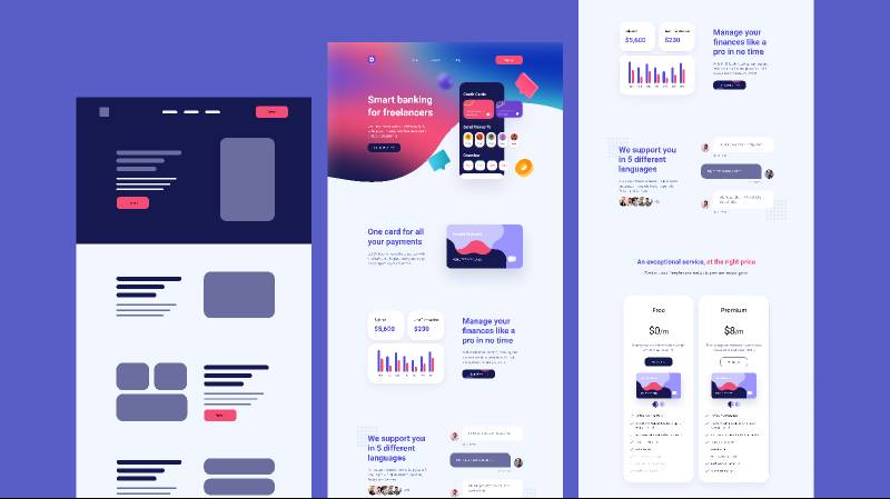 Figma Mobile App Launch Landing Page Free Download