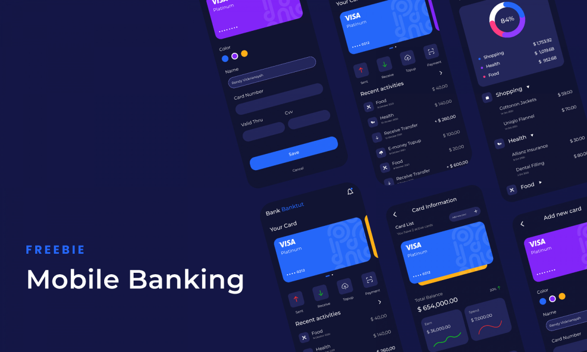 Figma Mobile Banking Free Template