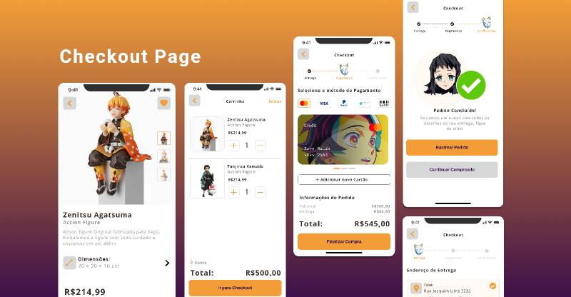 Figma Mobile Checkout Screens