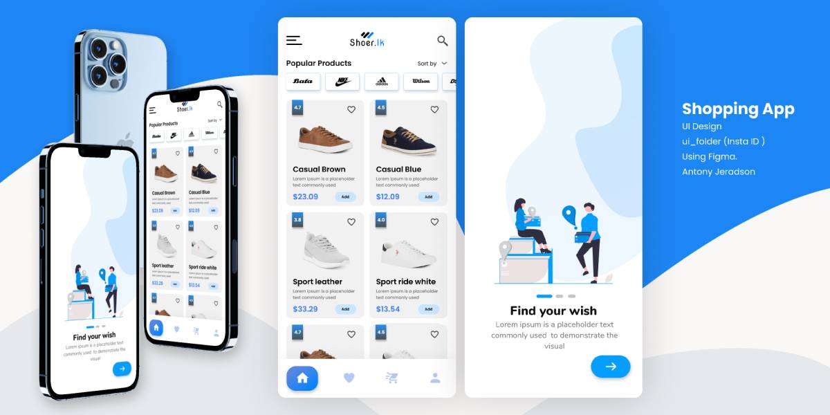 Figma Mobile Shopping App UI