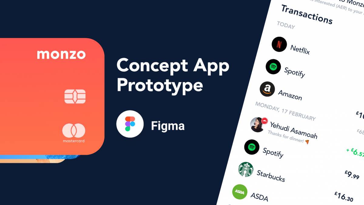 Figma Monzo Finance App Concept