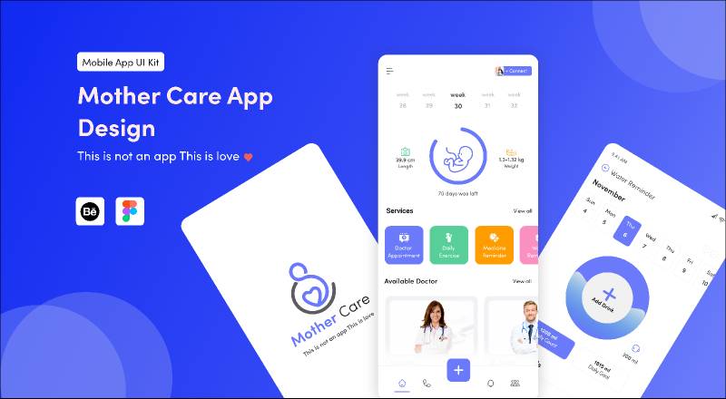 Figma Mother Care App Ui Kit