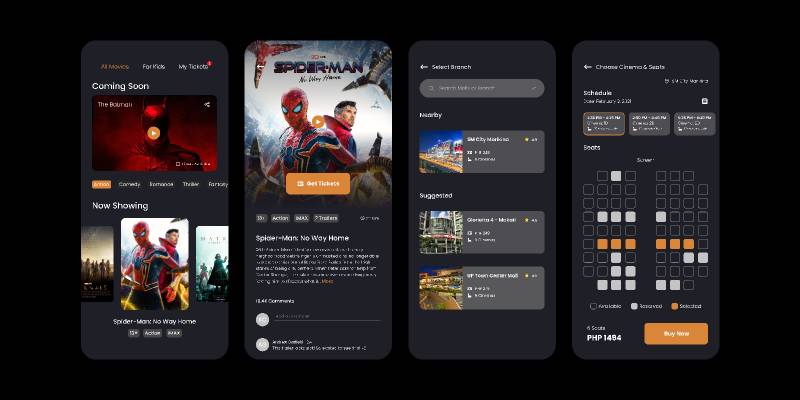 Figma Movie Ticketing App Concept