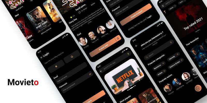 Figma Movie Trailer App Design Template