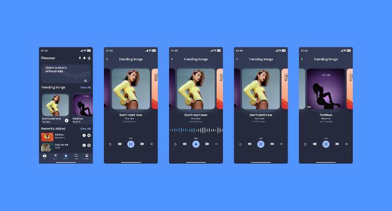 Figma Music app design concept