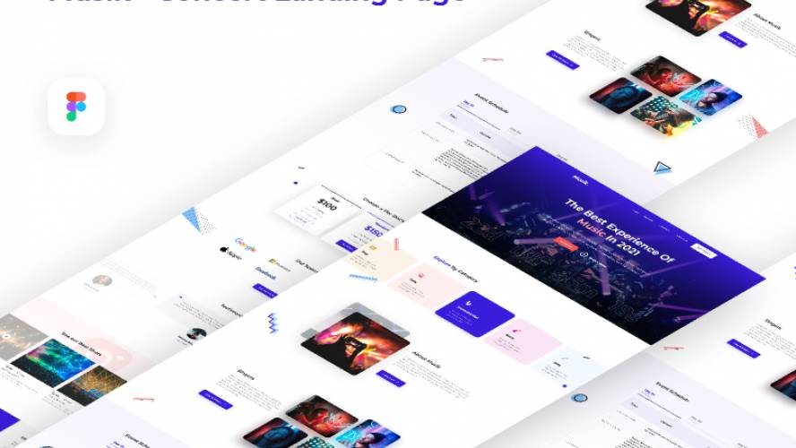 Figma Music Concert Landing Page Template