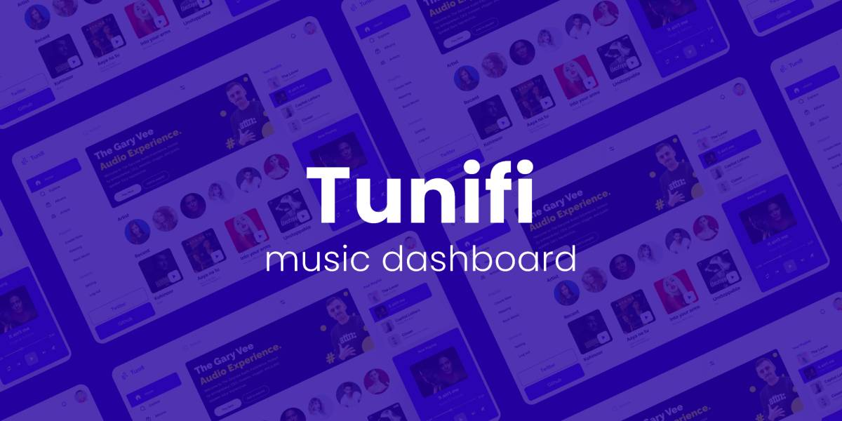 Figma Music Dashboard Tunifi