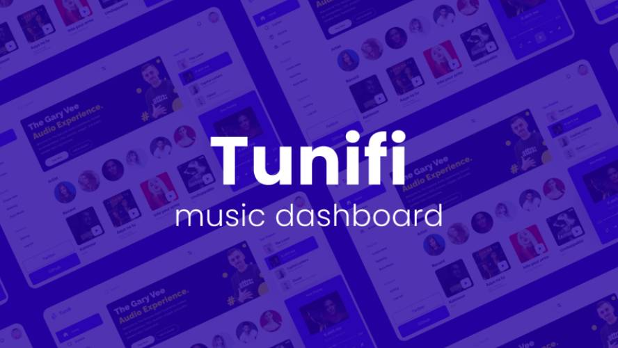 Figma Music Dashboard Tunifi