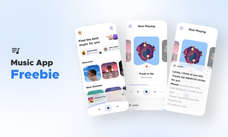 Figma Music Player App Freebie