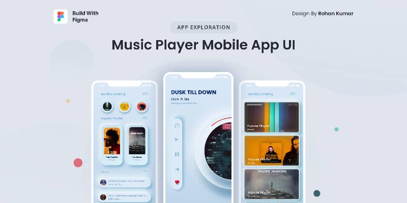 Figma Music Player Mobile App UI