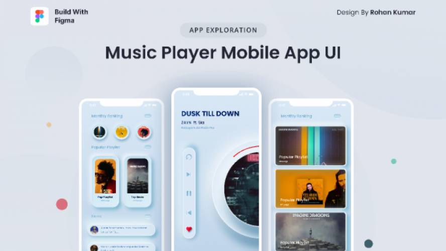 Figma Music Player Mobile App UI