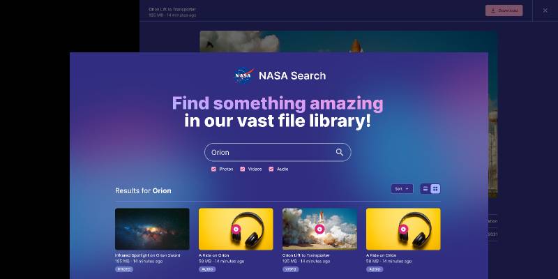 Figma NASA Search Template