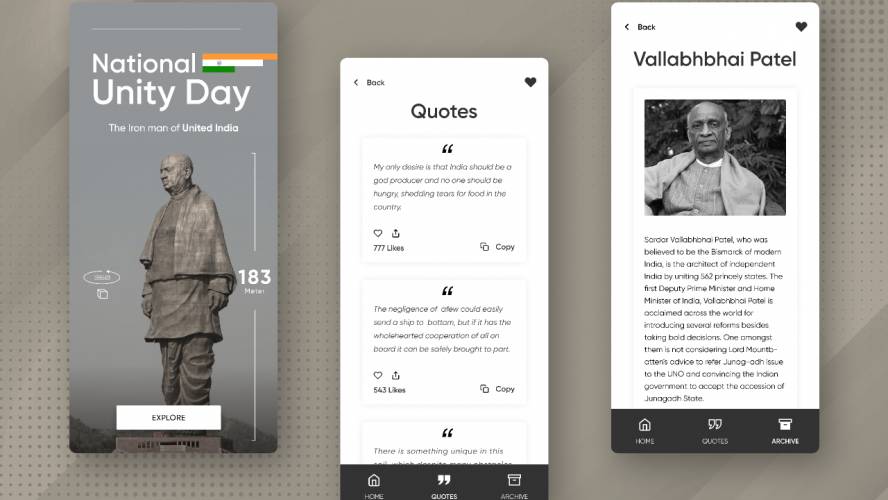 Figma National Unity Day App Concept