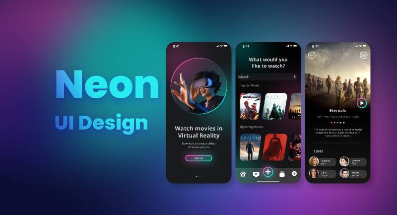 Figma Neon UI Design