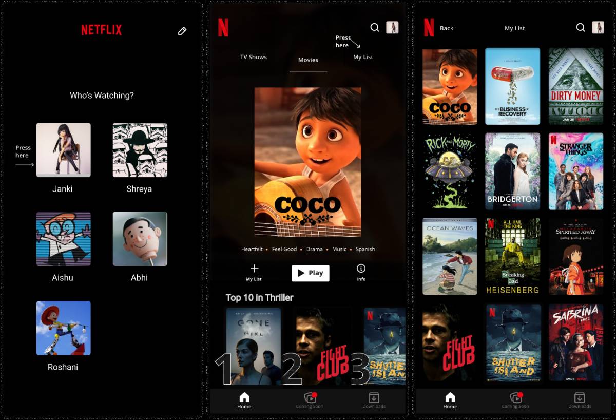 Figma Netflix Screen Mockup