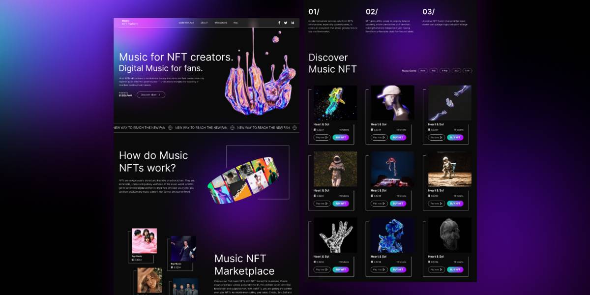 Figma NFT for Music Creators with Prototype