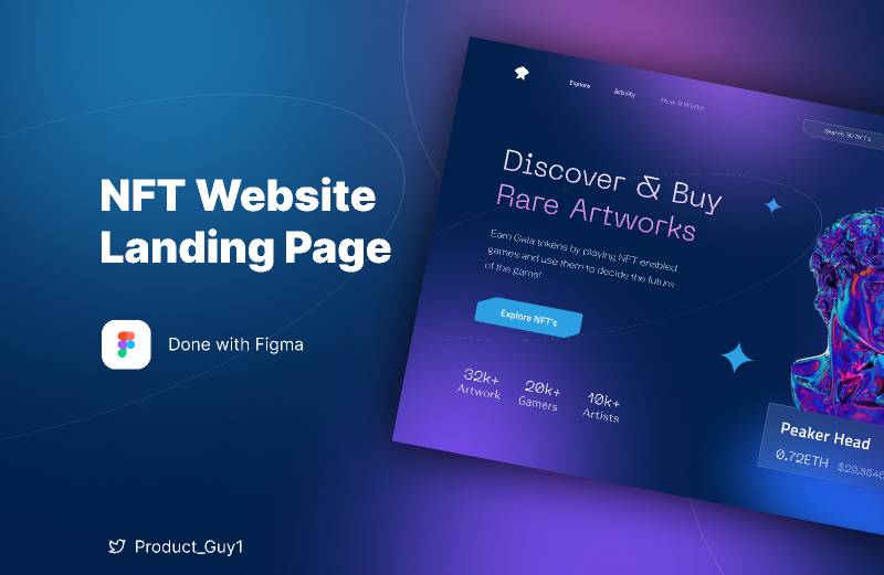 Figma NFT Landing Page Design