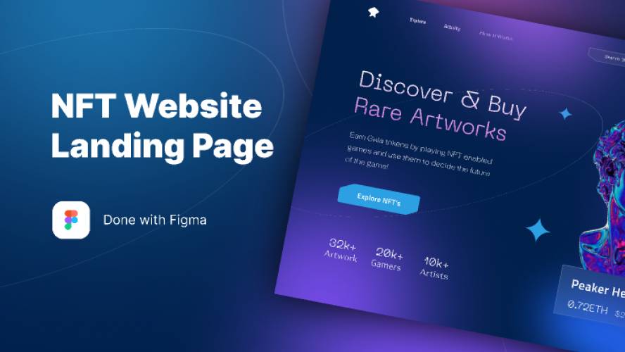 Figma NFT Landing Page Design