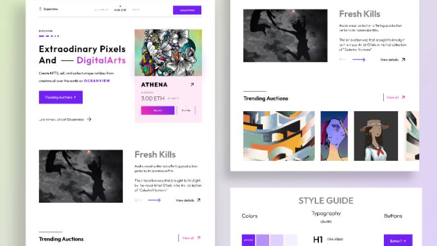 Figma NFT Marketplace Website Template