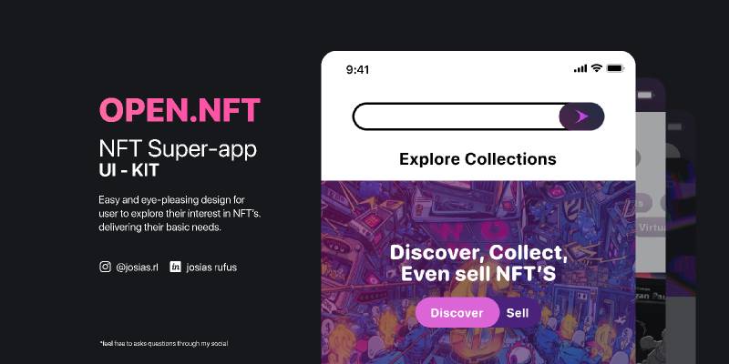 Figma NFT Super App UI KIT iOS Details